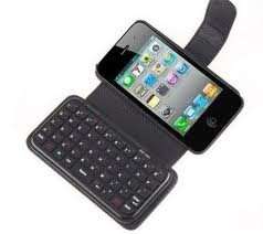 iPhone 4 Leather Case with built in Bluetooth Keyboard