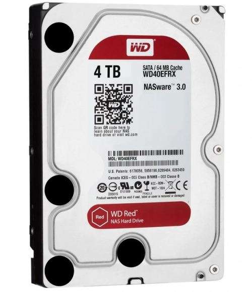 Western Digital 4TB WD Red NAS Internal Hard Drive HDD - 3.5 inch,5400 RPM, SATA 6 Gb/s, 64 MB Cache