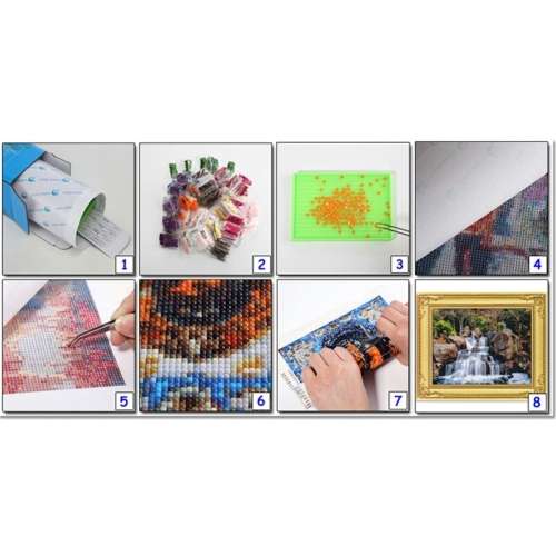 DIY Diamind painting Mosaic Street in Paris