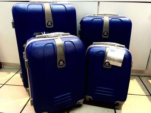 Set of 4 Suitcases Travel Trolley Luggage,ABS with Universal Wheels#Dark Blue
