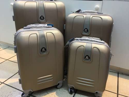 Set of 4 Suitcases Travel Trolley Luggage,ABS with Universal Wheels#champagne