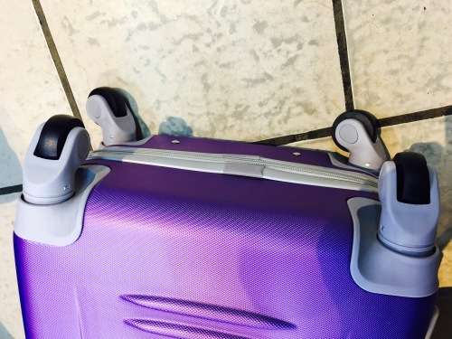 Set of 4 Suitcases Travel Trolley Luggage,ABS with Universal Wheels#purpel