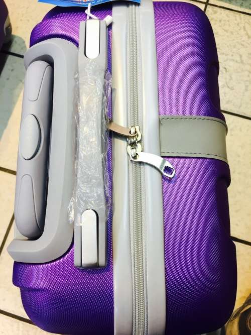 Set of 4 Suitcases Travel Trolley Luggage,ABS with Universal Wheels#purpel