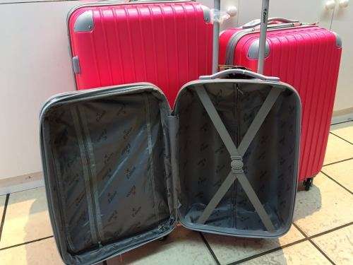 Set of 3 Suitcases Travel Trolley Luggage,ABS with Universal Wheels&Customs lock