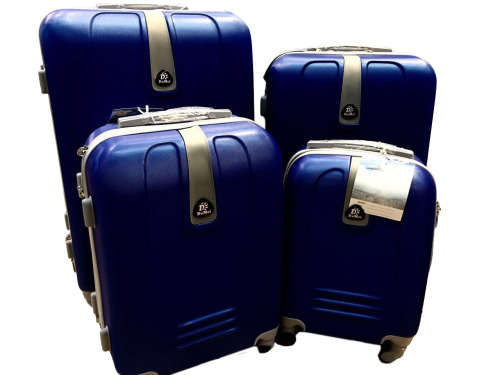 Set of 4 Suitcases Travel Trolley Luggage,ABS with Universal Wheels#Dark Blue