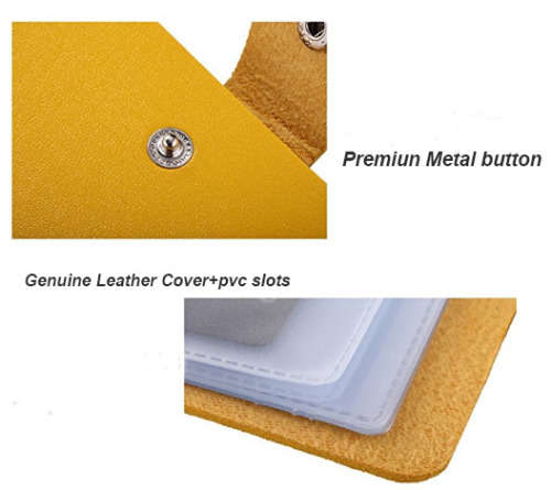 Genuine Leathe Fashion Soft Credit ID Card Holder Case Purse Pocket Wallet Pouch Organizer 24 Slots