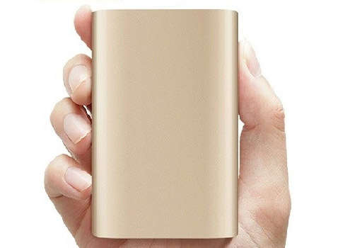 Power Bank Dual USB Port External Battery Charger Pack Portable Charger (Gold And Black Power Bank)