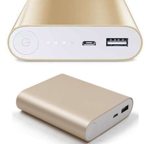 Power Bank Dual USB Port External Battery Charger Pack Portable Charger (Gold And Black Power Bank)