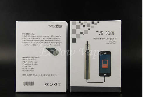 TVR Electronic Cigarettes New Vapes Kit Huge Vapor Vaporizer Pen With Power Bank Fuction