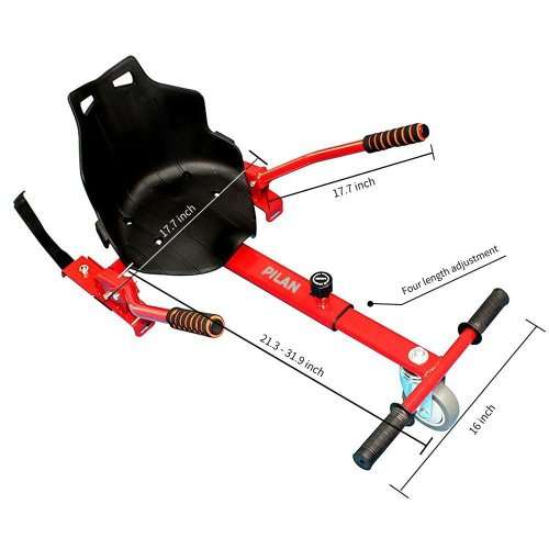 Adjustable Hoverboard Kart Seat Attachment Holder Accessory for 6.5"8"10"(Not Included Balance Board