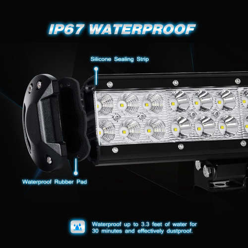 LED Light Bar,12 Inch 72W LED Work Light Spot Flood Combo LED Lights Led Bar Driving Fog Lights