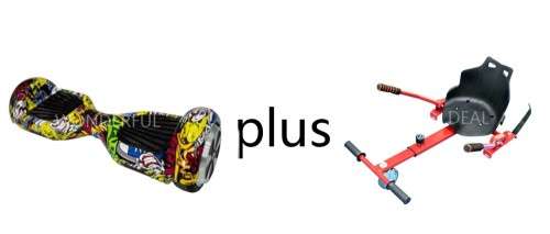 Hoverboard Smart Two Wheel Self Balancing Electric Scooter With Kart Seat