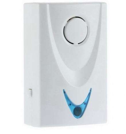 ZHISHAN 304D Wireless Digital Remote Control Doorbell - White + Translucent Blue