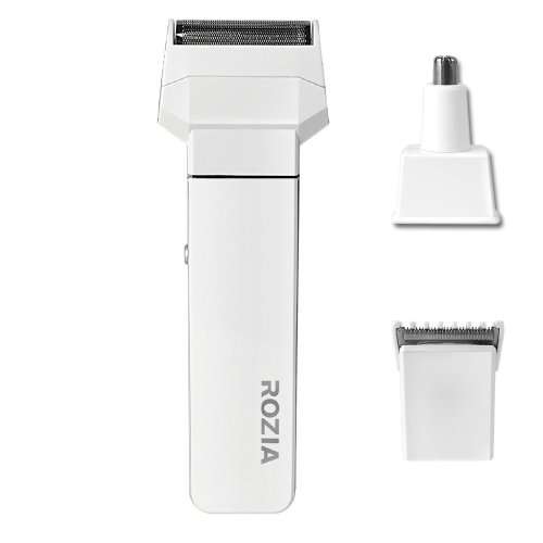 Rozia Premium Mens Rechargeable 3-in-1 Travel Electric Hair Clipper, Efficient Nose Trimmer & Handy