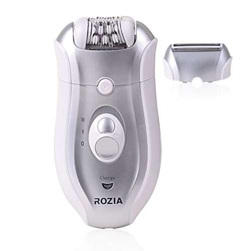 Rozia 2-in-1 Shaver and Epilator Dual Speed, Rechargeable and Compact