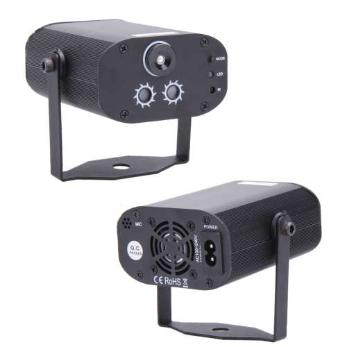 Professioal Stage Laser Light 3 Lens 40 Patterns Mini LED Stage Light + Laser Lamp for DJ Ktv Club 1