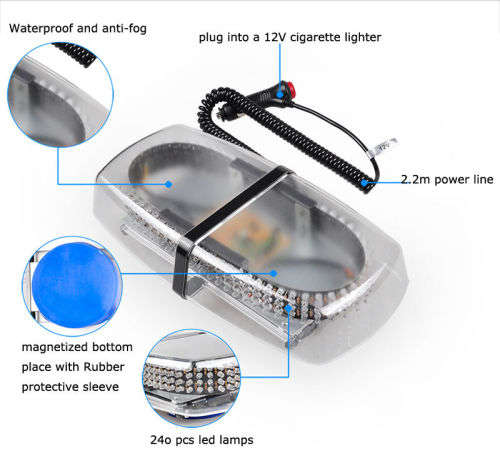 Flash Lights Red With white Color Yellow With Magnetic Base Car Emergency Light, Car Traffic Lamp