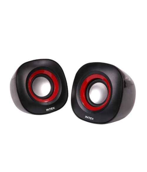 2.0 Multimedia Speakers - Black and Red