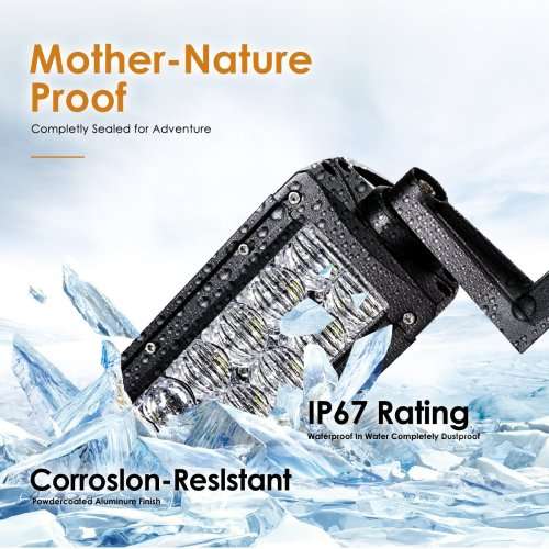 22 Inch LED Light Bar 5D Lens Spot Flood Combo Beam 120W 12000lm Off-Road Light Bar Driving Light