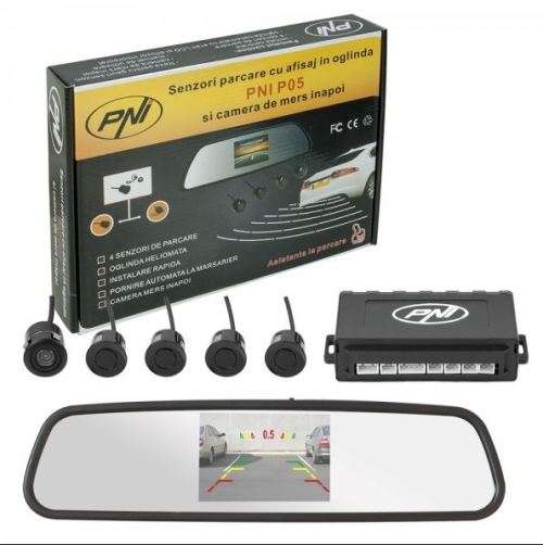 Parking sensors with PNI P05 mirror and reversing camera