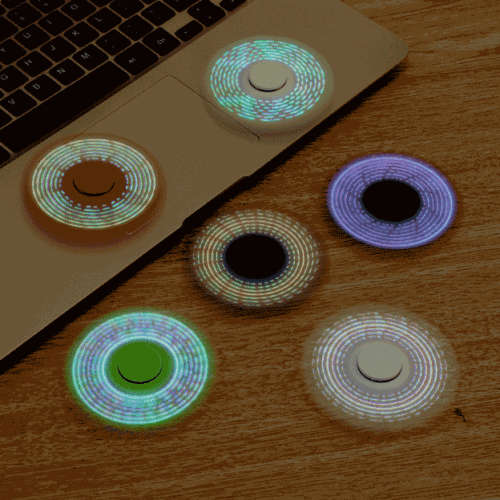 (Special)Hand Spinner Toy With Light Stress Reducer EDC Focus Toy Relieves ADHD Anxiety and Boredom