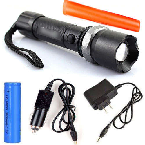 Tactical Police SWAT Heavy Duty 3W LED Rechargeable Flashlight