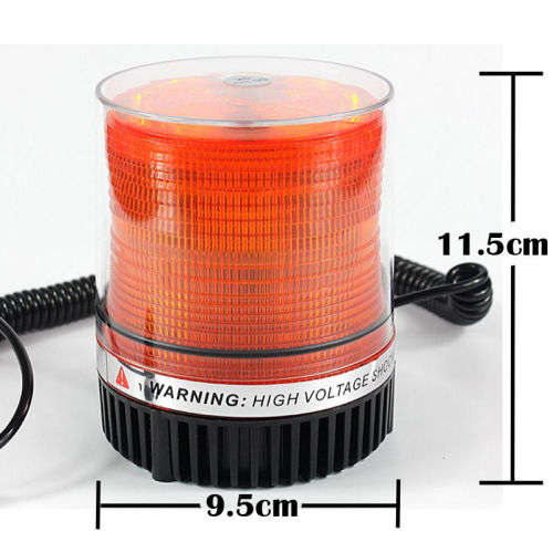 Car Truck 12 Volt Magnetic Warning Strobe Emergency Light Beacon Orange / Amber