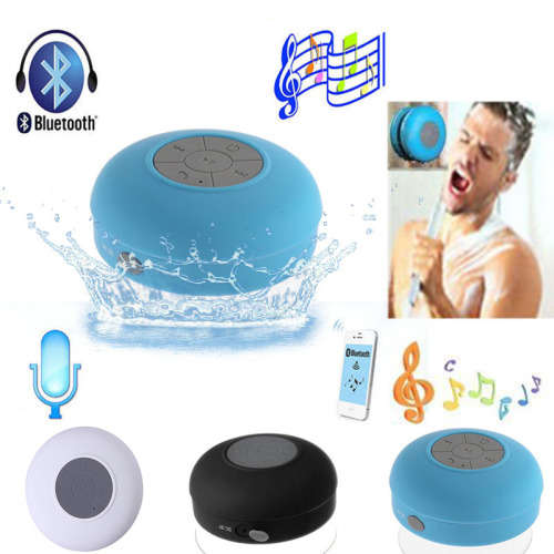 Handsfree Wireless Bluetooth Speaker Suction Car Shower Waterproof Music Mic