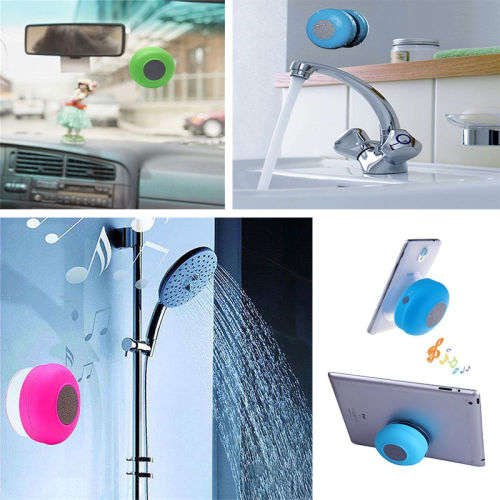 Handsfree Wireless Bluetooth Speaker Suction Car Shower Waterproof Music Mic