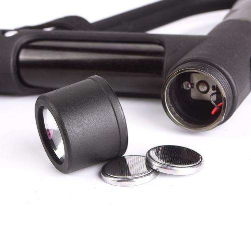 5 Height Adjustments Second Handle Convenient Walking Stick With LED Lights