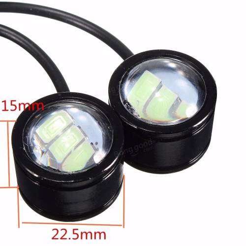 2pcs Motorcycle ATV LED Mirror Warming Flash Decor Strobe License Plate Light Lamp
