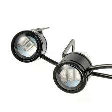 2pcs Motorcycle ATV LED Mirror Warming Flash Decor Strobe License Plate Light Lamp