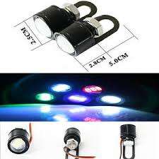 2pcs Motorcycle ATV LED Mirror Warming Flash Decor Strobe License Plate Light Lamp