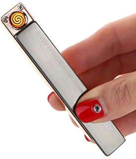 Portable slim rechargeable flameless cigarette usb lighter