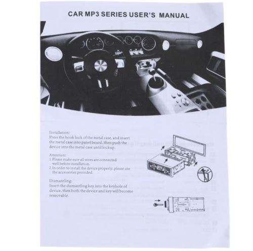 NEW 12V Car Radio Player Bluetooth Stereo FM MP3 USB SD AUX Audio