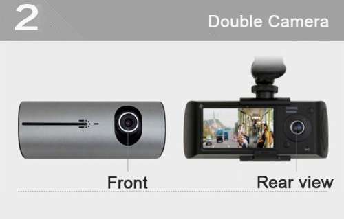 SYNCHRONOUS RECORDING VEHICLE-MOUNTED DVR WITH DOUBLE CAMERAS