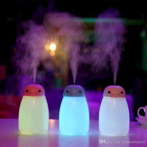 Anion Moisturizing Instrument - 400ml Mini Portable 7 Color LED Night Light Cool Mist Humidifier wit