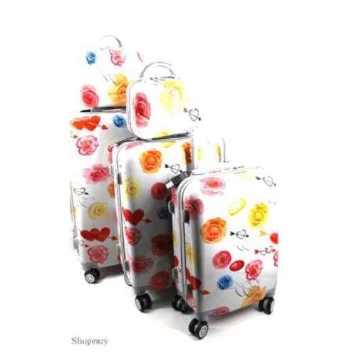 Colourful Set of 5 Suitcases Travel Trolley Luggage,ABS with Universal Wheels¿2 piece Cosmetic bag