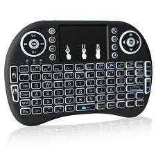 Wireless QWERTY RGB Backlit 2.4GHz Touchpad Keyboard Air Mouse