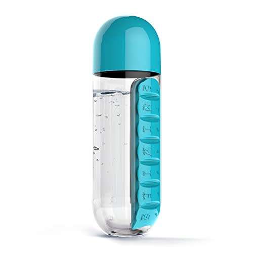 Pill & Vitamin Organiser Water Bottle