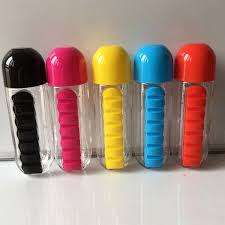 Pill & Vitamin Organiser Water Bottle
