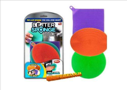 Better Home Item Sponge Anti-Bacterial Kitchen Cleaner High-grade Silicone 3PCS   Specifications: