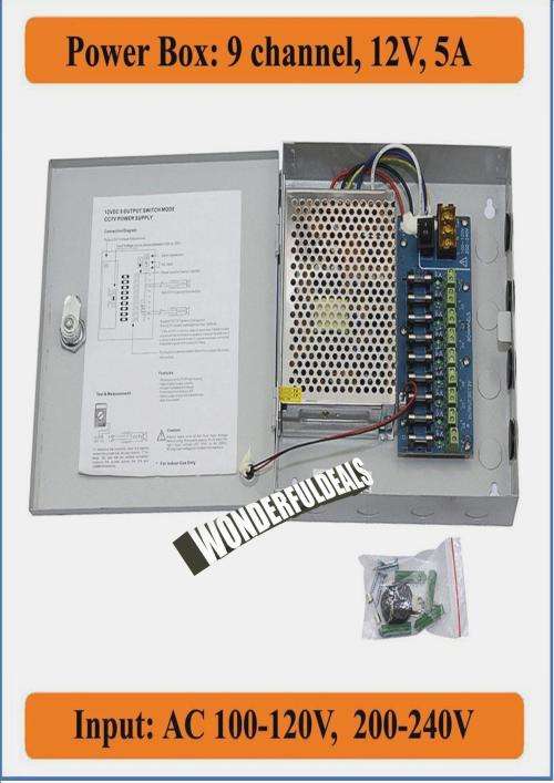 12V DC 10 Amp 9 channel CCTV Power Supply