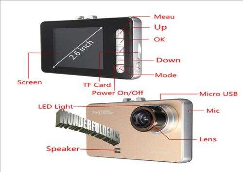 1080P HD 2.6 INCH LCD CAR DASH CAMERA VIDEO DVR RECORDER G-SENSOR IR NIGHT VISION