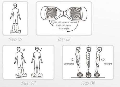 6.5 inch Hoverboard Self Balance Scooter with Led Lights & Bluetooth