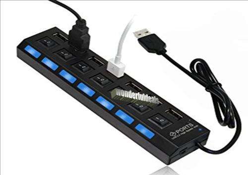 7 PORT USB HUB WITH SWITCHES