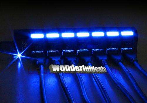 7 PORT USB HUB WITH SWITCHES