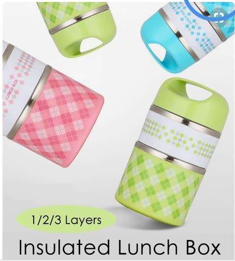 INSULATED THREE LAYER LUNCH BOX