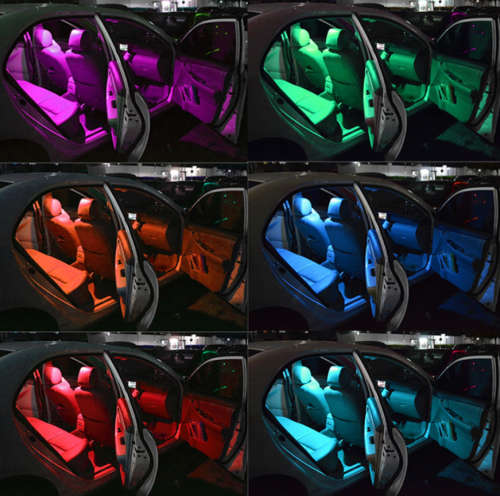 2pcs MULTICOLOUR RGB LED STR CAR MATE