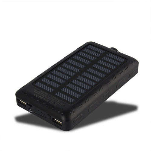 External 20LED 20000mAh 2USB Solar Power Bank Portable Battery Charger & Compass